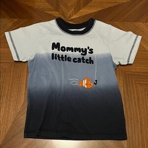 “Mommy's Little Catch” Kids Shirt - Black and White